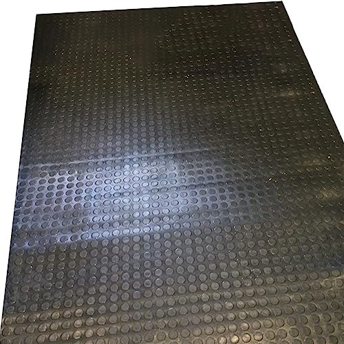 Gummimatte Schutzmatte Noppenmatte Bodenmatte Extra groß Gummi-Fußmatten für Garagenboden - Schwarz 3mm dick Rutschfest Gummi-Bodenbelag-Mattenrolle für Auto/Heim-Fitnessstudio/Küche/SUV/Schuppen/Van/