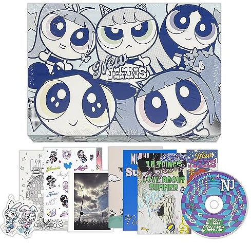 NewJeans - 2nd EP [Get Up] (THE POWEPUFF GIRLS X NJ Box ver. - A Ver.) Outbox + Photobook (A+B+C) + Lyric Book + Photocards + Sticker + CD + Postcards + Bookmarks + 3 Extra Photocards