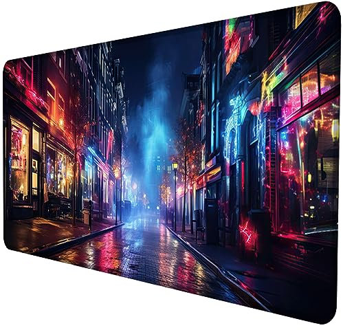 City #26 – XXL MAUSPAD – 900 x 400 mm Speed Gaming Mousepad – bordi cuciti, base in gomma antiscivolo, impermeabile – molti disegni