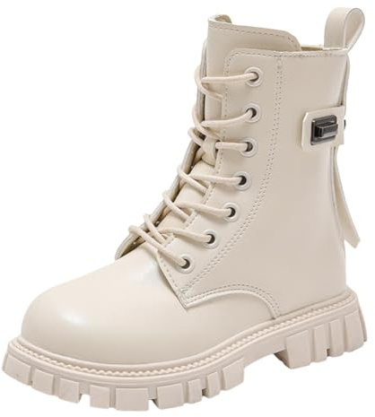 Scarpe invernali da ragazza stivali invernali per bambini suole stivali da principessa alti alla moda con suola morbida per bambini stivaletti da ragazza stivali da ragazza, bianco, 31 EU