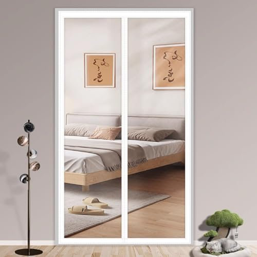 Magnetic Thermal Insulated Door Curtain for air Conditioner,Magnetic Thermal Insulated Door Curtain,for Double Doors,Transparent Magnetic Thermal Insulated Door Curtain (85x210cm)