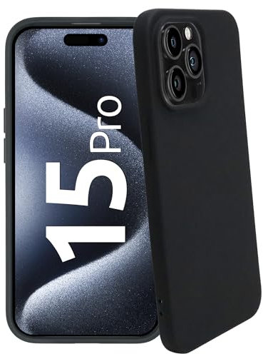 smart engineered se® SOFTCASE Schutz-Hülle für iPhone 15 Pro – schwarz matt – Flexible Schutzhülle - Passgenau - Kratzfest - Stoßfest - Handyhülle iPhone 15 Pro case