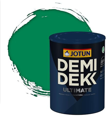Jotun - Peinture Bois, Lasure Opaque pour Extérieur et Intérieur Satinée - DEMI DEKK CLEAN TECH - RAL 6024 - Vert SIgnalisation - 0,75L