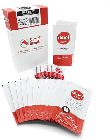 dryel At-Home Trockenreiniger-Set, neu und verbessert mit Rapid Refresh Technologie, sanfte Wäschepflege für Spezialstoffe und reine Trockenreinigung, 12 Waschladungen mit Fleckenentferner für