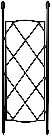 Garten Spalier für Kletterpflanzen, Schwarzes Anti-Rost Rankhilfe Pflanzenstützpfähle Rankgitter für Eingetopfte Kletterrosen, Weinreben, Blumenständer, Gemüseständer im Innen- und Außenbereich(Size:9
