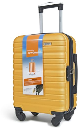 KINSTON Valise Cabine pour EasyJet 4 Roues Détachables Taille LowCost - Bagage à Main Léger et Durable, Roues Pivotantes Amovibles Démontable - Jaune