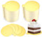 HONZUEN 200 Stück Mini Mousse Kuchen Bord, Runde Kuchenplatte Einweg Umweltfreundlich Tortenunterlage, Cupcake Dessert-Anzeigeteller für Hochzeit, Geburtstag, Party (Gold-200Stück)