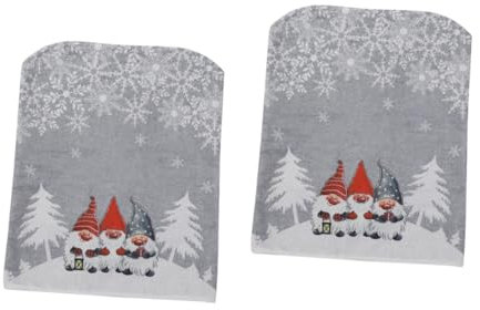 Warmhm 2 STK Stuhlbezug weihnachtsstuhl dekor Stuhlschutz für Weihnachten Weihnachts stuhlhussen weihnachtsstuhlbezüge Dekoration stühle Stuhlrückenbezüge Stuhlhusse zu Weihnachten