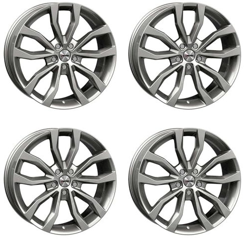 4x AUTEC Felgen Alufelgen UTECA 9.5x22 ET40 5x108 Titansilber kompatibel mit Land Rover Velar Discovery Sport Freelander