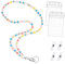 Schlüsselband mit Id Kartenhalter, Lanyard für Schlüssel Bunt Lanyard Lehrer Schlüsselband mit Holzperlen Stilvolles Schlüsselband mit Perlen für Damen Ausweisclip Schlüssel