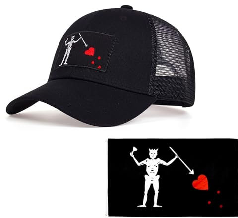 YUSENGMOO Blackbeard Embroidered Patch,Seals Team Tactical Baseball Cap,Atmungsaktive Mesh Baseball Cap+Patch (3,L)