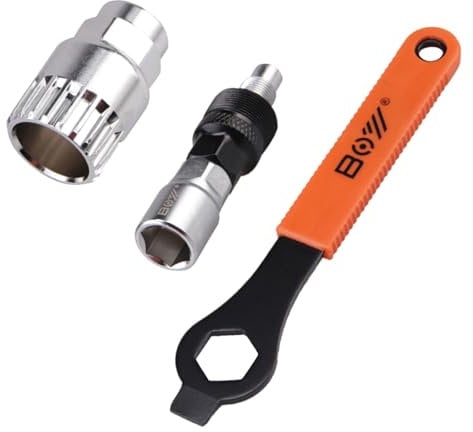 lcyen Crank Removal Tool Set - Bike Crank Removal Tool with Crank Puller and Bottom Bracket Tool - Crank Puller Tool Kit with 16mm Spanner Wrench and Crank Arm Removal Tool for Bicycles