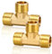 2 pezzi a T in ottone 1/2, 90° G1/2 pollici (Ø20,3 mm) AG, raccordo filettato DN15, adatto per acqua potabile
