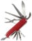 Schweizer Taschenmesser, Multitool, Taschenmesser, 11 Funktionen, Klinge, Dosenöffner, Schraubendreher, Korkenzieher, Dosenöffner, Schere, Nagelfeile, Wandern und Notfall, 9 cm, rot