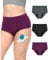 Neione Periodenunterschwäsche Starke Blutung Bis Zu 50 ml Unterhosen Damen Baumwolle Menstruation Unterwäsche Pany Große Größen 3er Pack Vista 3XL
