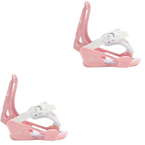 Dickly Kinder Snowboard Bindungen für Snowboarden Ersatz Zubehör Winter Sport Anfänger Quick Release Skifahren Ausrüstung, Xs Rosa