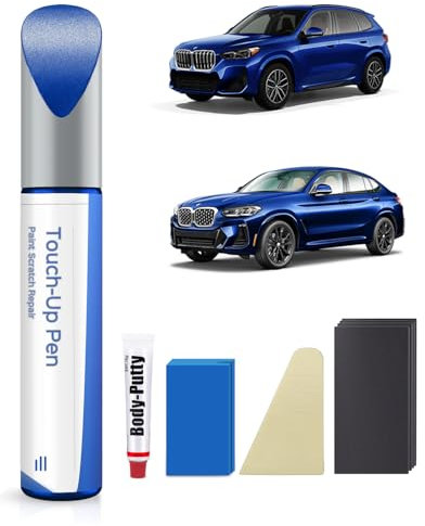 C1M Phytonicblau Metallic Lackstift Kit für BMW 2019-2020 X5/X4/iX3/X3/X2/X1/5/1 Series – Exakte Übereinstimmung für Chips und Kratzer