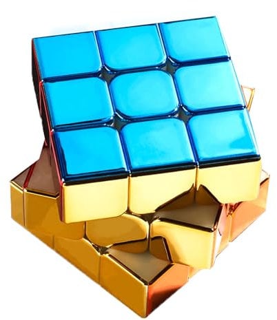 Zauberwürfel, 3X3 Speed Cube Spiegel Zauberwürfelreguläre Version mit Reflektierendem Verspiegeltem Metall Geeignet für Zauberwürfel Enthusiasten (Nichtmagnetische Version)