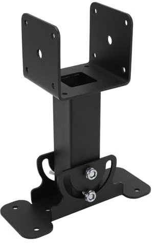 Soporte Elevador de Techo de Acero Al Carbono, ángulo y Dirección Ajustables, Kit de Montaje Resistente para Techo de Pérgola, Adecuado con Postes de Madera de 6 Tamaños
