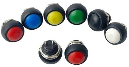 XWYDYBD Due Pin Fai da Te Reset Piccolo Interruttore a Pulsante momentaneo interruttori elettrici a Tromba(Red)