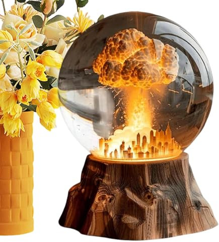 3D-Pilzwolkenlampe Nuke-Lampe, Pilzwolken-Explosionslampe - Pilzwolkenlampendekoration - Pilzwolke Harz Nachttischlampe, Pilzwolke Tischlampe für den Urlaub