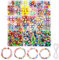 2460pcs Perlen zum Auffädeln Kinder, Schmuck Schnurset Armbänder Selber Machen 26 Stile Bunte Perlen für DIY Armbänder Halsketten Mädchen Kinder