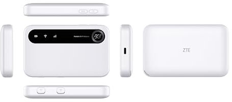 ZTE U50 – WiFi portátil 5G, Router WiFi con SIM, Soporte para 32 Dispositivos, WiFi 6, Antenas MIMO 4x4, Router 5G con batería 4500 mAh, módem 5G SIM de fácil configuración, Pastilla WiFi con SIM