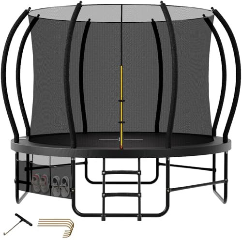 Devoko Trampolin Outdoor Ø228/305/366/427 cm, GS-Zertifikat, Mit verstärkten Beintraversen, Stabil, Robust und Belastbar