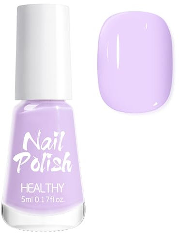 Lilac Nail Polish, Purple Nail Varnish, Pastel Quick Dry Breathable Mauve Nail Polish, Spring Summer Lavender Violets Long Lasting No UV Needed DIY Nail Art Manicure for Women