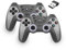 HKOORLAMULS Manette de jeu sans fil double 2,4 GHz avec 9 couleurs différentes – Compatible avec PC, Android TV et Windows ((Argent))