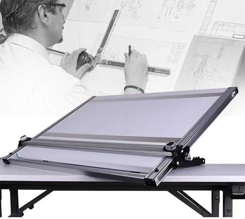 Professionelles Zeichenbrett mit Parallelbewegungsstange und verstellbarer Neigung, ideal für Künstler und Architekten