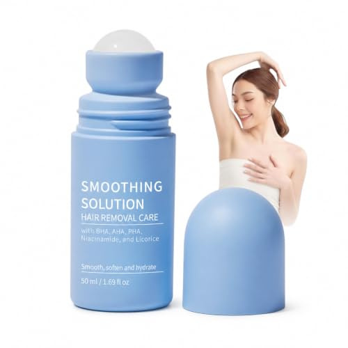 Ingrown Hair Treatment Roll-On with AHA BHA PHA, Razor Bump Solution, 50ml | High Roller Ingrown Tonic for Underarms Abdomen - Ingrown Hair Serum for Men & Women - Roller Ball Applicator for Tend Skin