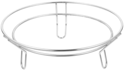 SKISUNO Stainless Steel Pan Rack Wire Cooking Rack, Oven Safe or Three Feet Support in Wear-resistant for Protective and Multi-function Wok Holder Household Kitchen Use Dining Room Café