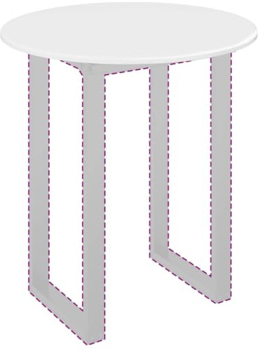 vidaXL Table Top High gloss white 70 x 70 x 1.5 cm Engineered Wood, A Stylish, Round Garden Table Top for Outdoor Dining, Modern Terrace Furniture, Durable Engineered Wood Design Surface