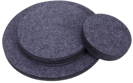Alipis 50pcs Felt Plate Dividers with Soft Washable Non-Scratch Dish and Pot Protectors for Plates Glassware Cookware Foldable Felt Pads for Storage and Stacking