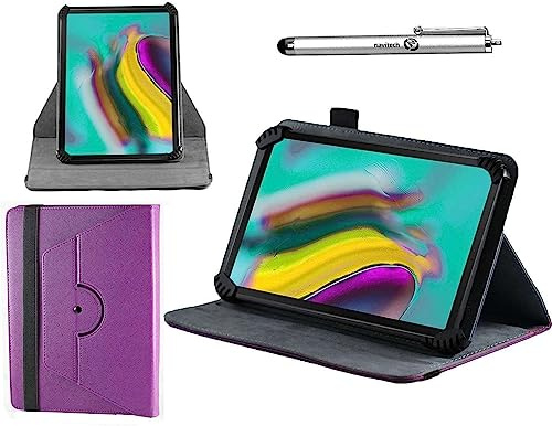 Navitech Purple Case With 360 Rotational Stand & Stylus Compatible With ACER ACTAB1025 10.1 Tablet