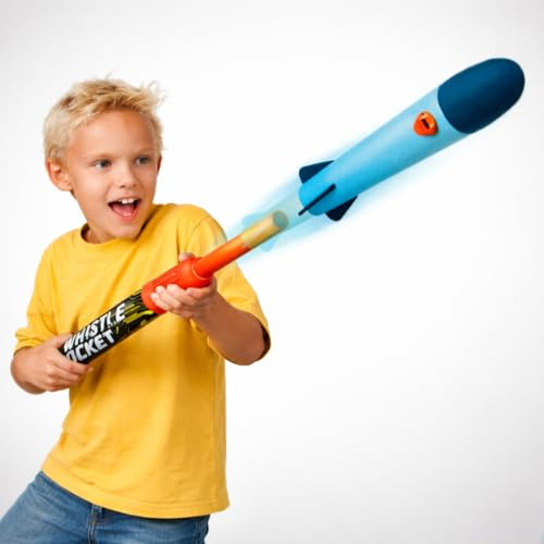 FORCEMAN Whistle Rocket Foam Launcher Toy – Pump Action Air Rocket with Whistling Sound