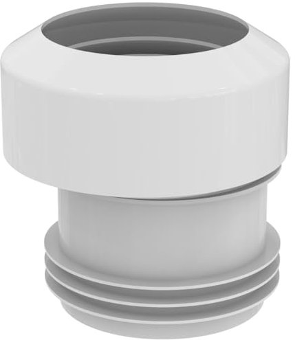 Ideal Standard - Multi Suites, Curva tecnica per vaso a filo parete, Adattatore per conversioni scarico vaso da parete a pavimento, T002867, Neutro