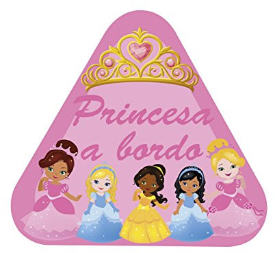 Adesivo auto Principessa a Bordo 20 x 13 cm | Adesivo di facile applicazione | Adesivo per auto economica e resistente