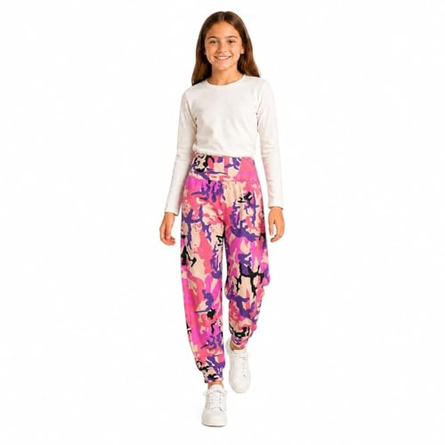 A2Z 4 Kids Girls Ali Baba Harem Trousers Trendy Fashion Legging Pants Style | Relaxed Fit Stretch Bottoms Casual Everyday Outfit Girls Ages 5 to 13 Years