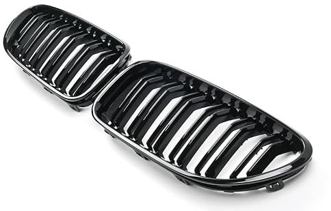 GCP PASST FÜR 6ER F06 F12 F13 SPORT KÜHLERGRILL DOPPELSTEG GRILL GLANZ SCHWARZ