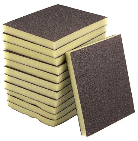 sourcing map Sanding Sponge Sanding Blocks 80-Grits Coarse Grit Sand Block Pad for Kitchen Metal/Drywall/Wood 12pcs