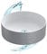 Starbath Plus - Keramik-Waschtisch - Rund - Farbe Silber - Maße 35 x 35 x 12 cm - Ideal für Arbeitsplatten in Badezimmern und Toilettenmöbeln