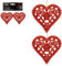 PMS Glitter Collection Christmas Tree Decoration - 2 Pk Heart Red