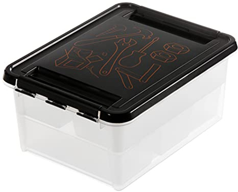 SmartStore - Deco 15 Outils - Boîte de Rangement Accessoires - Noir