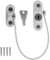 2 x Cable Restrictor UPVC Windows Ventilation Lock-Child & Baby Safety Extra Security Wire-with Screws, White