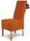 SCHEFFLER-Home Stuhlhussen Stretch Luna-Lang/Stuhlüberzug 4er Set Orange-Terra/elastische Flanell Stuhlabdeckungen/Stuhlhussen Schwingstühle/Spann-Bezug Stuhl Überwurf als eleganter Schonbezug
