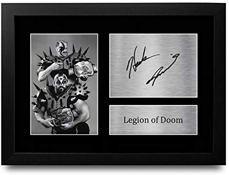 HWC Trading FR A4 Legion of Doom Gifts Autogramm, gedruckt, signiert, für WWE & WWF Memorabilia Fans – A4 gerahmt