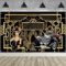 Brüllende 20er Jahre Gatsby Thema Party Dekoration, Extra Große Geburtstag der 1920er Jahre Schwarz und Gold Banner Hintergrund Fotografie für Hochzeit Kunst Vintage Dekor, 72,8 x 43,3 Zoll