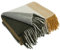 LYHome Merino Decke - Kuscheldecke Tagesdecke Sofa Wolldecke, Blanket Überwurfdecke Sofadecke Wohndecke, Flauschige Couchdecke Merinodecke, Flauschig Warm Plaid (140x200 cm | Grün - Senfgelb Quadrate)